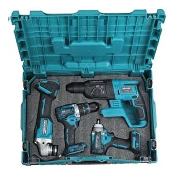 Belirtilmemiş Kimmeer Plus Süper 8 Li Set Darbeli Matkap 21 Watt Güçlü Akülü 13 mm Anahtarsız Mandren Seti - Görsel 4