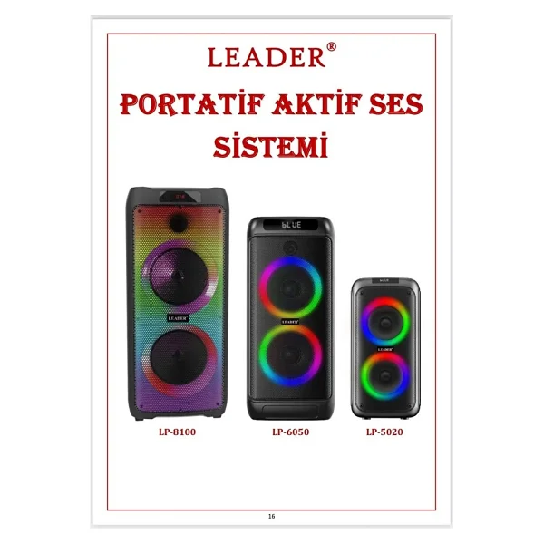 Leader LP-5020 Taşınabilir Ses Sistemi - Görsel 3
