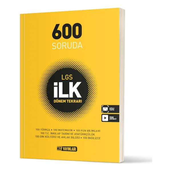 Hız Yayınları 8. Sınıf LGS 600 Soruda İlk Dönem Tekrarı - Görsel 3