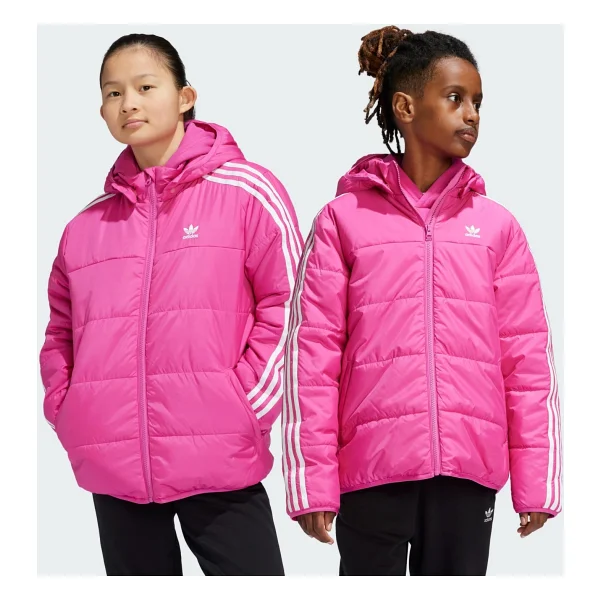 Adidas Adicolor IY7495 Kapüşonlu Turkuaz Çocuk Şişme Mont - Görsel 7