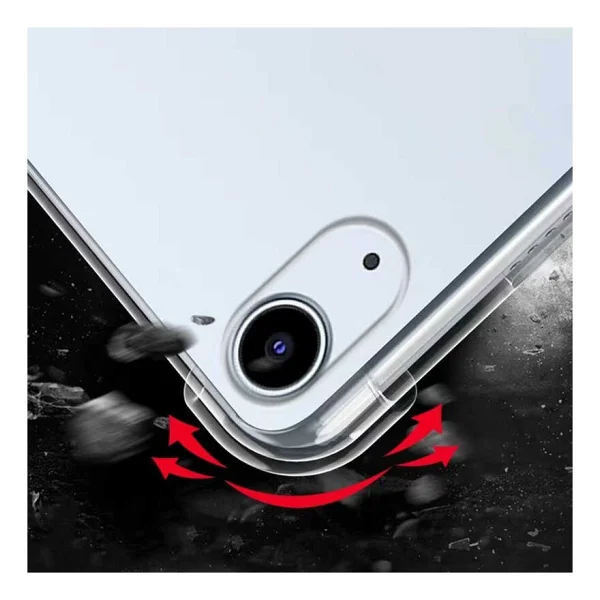 iPad 10.9 2022 (10.nesil) - Uyumlu Uyumlu Omsy Tablet Nitro Anti Shock Silikon Kapak-Renksiz - Görsel 2
