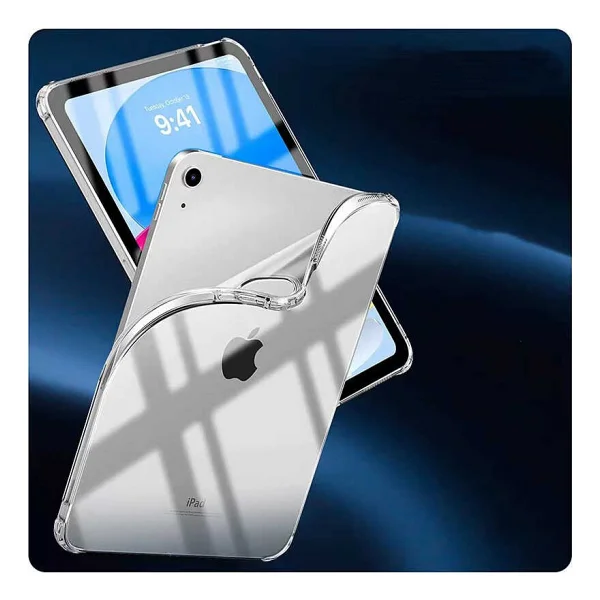 iPad 10.9 2022 (10.nesil) - Uyumlu Uyumlu Omsy Tablet Nitro Anti Shock Silikon Kapak-Renksiz - Görsel 5