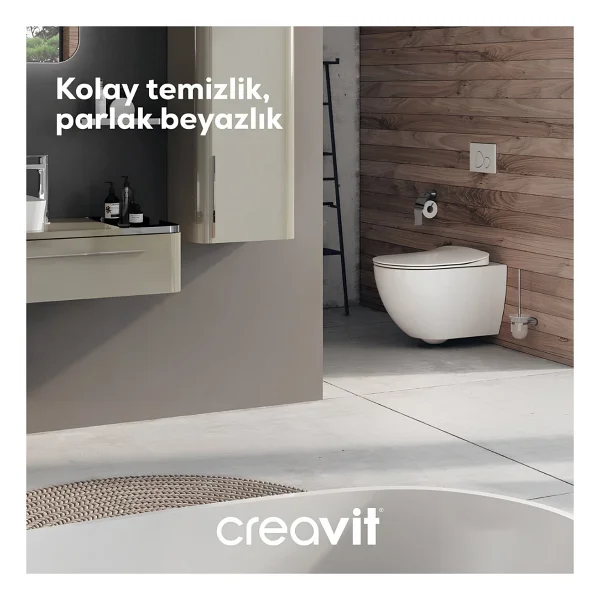 Creavit Free Rim-Off FE322-00MB00E Mat Beyaz Asma Klozet - Görsel 7
