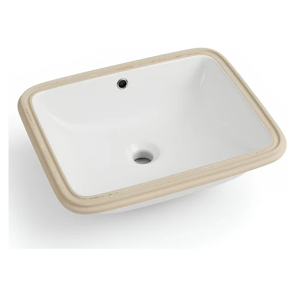 Turavit Hilton Kare Tezgah Altı Lavabo 41x52 Cm 5027 Beyaz - Görsel 3