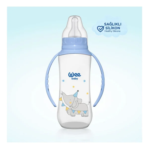 Wee Baby Klasik Kulplu Pp Biberon 270 ml Mavi 6-18 Ay - Görsel 3