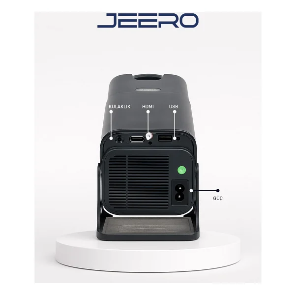 Jeero HY320 Taşınabilir 4K Projeksiyon Cihazı (Türkçe Menü) - 0 - Siyah - Görsel 5