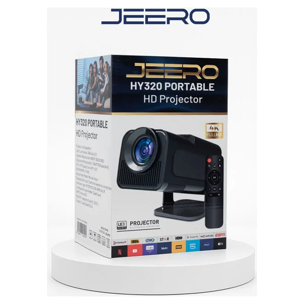 Jeero HY320 Taşınabilir 4K Projeksiyon Cihazı (Türkçe Menü) - 0 - Siyah - Görsel 7