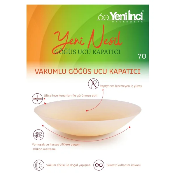Vakumlu Göğüs Ucu Kapatıcı Yapışkansız - Standart - Görsel 4