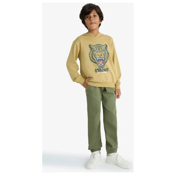 DeFacto Erkek Çocuk Jogger Fit Gabardin Pantolon F5038A825WN - Haki-KH92 - 7 - 8 Yaş - Görsel 2