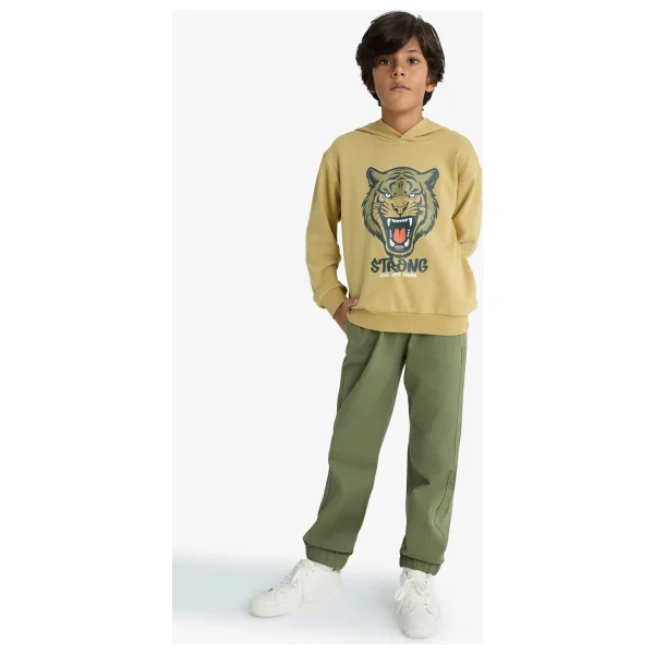 DeFacto Erkek Çocuk Jogger Fit Gabardin Pantolon F5038A825WN - Haki-KH92 - 7 - 8 Yaş - Görsel 3