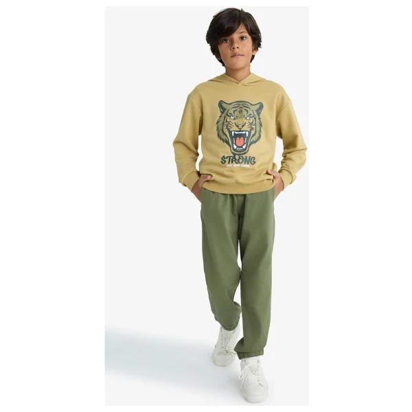DeFacto Erkek Çocuk Jogger Fit Gabardin Pantolon F5038A825WN - Haki-KH92 - 7 - 8 Yaş - Görsel 4