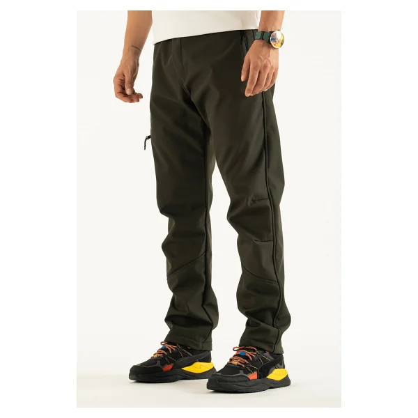İçi Polar Su İtici Rüzgar Geçirmez Kışlık Softshell Erkek Outdoor Pantolon - Görsel 3