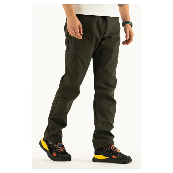İçi Polar Su İtici Rüzgar Geçirmez Kışlık Softshell Erkek Outdoor Pantolon - Görsel 5