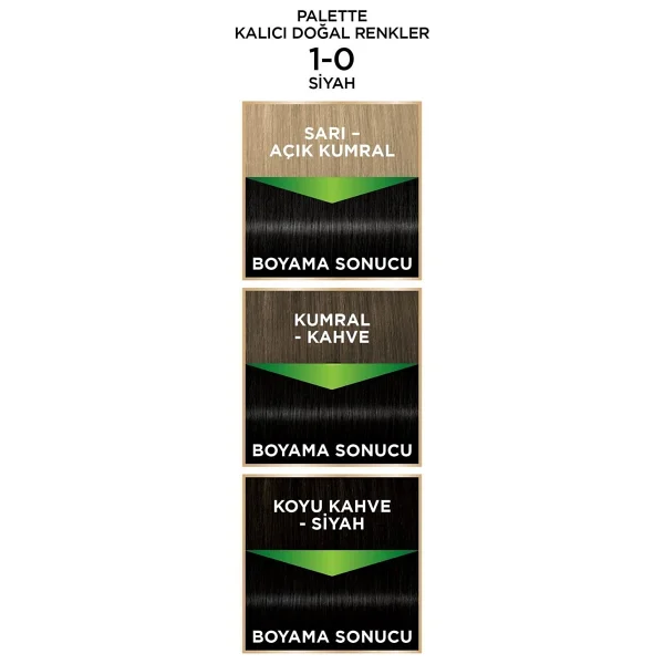 Palette Kalıcı Doğal Renkler 1.0 Siyah Saç Boyası - Görsel 10