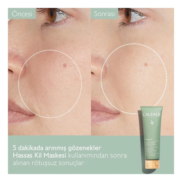 Caudalie Vinopure Arındırıcı Kil 75 ml Yüz Maskesi - Görsel 5
