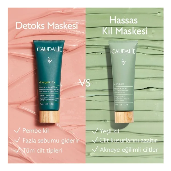 Caudalie Vinopure Arındırıcı Kil 75 ml Yüz Maskesi - Görsel 7