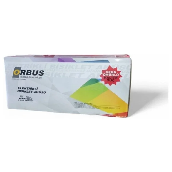 Orbus 12v 14amper 12v 14ah Deep Cycle - Derin Döngülü Elekrikli Bisiklet Akü E-bike Aküsü Ebatlar: 150x97x95 - Görsel 3