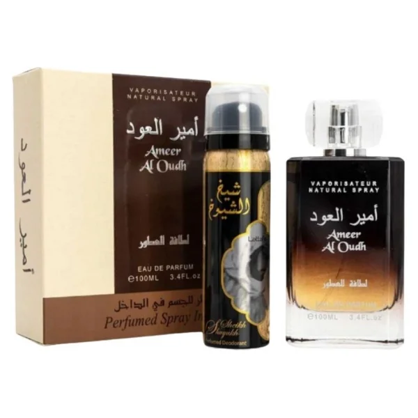Lattafa Ameer Al Oudh Edp 100 Ml+Parfumed Spray 50 ml Unisex Parfüm Seti - Görsel 3