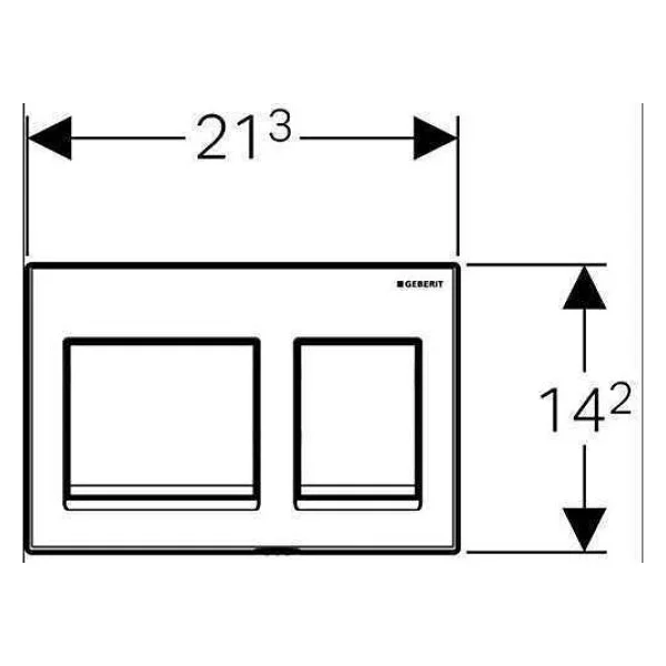 Geberit ALPHA35 115.045.21.5 Çift Basmalı Parlak Krom Kumanda Paneli - Görsel 3
