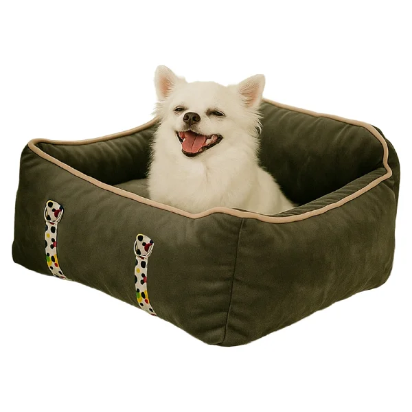 Pawgo, Premium Taşınabilir Kedi ve Köpek Araba Koltuğu, Tasma Klipsli, Ayarlanabilir Kayışlı - Antrasit - Görsel 2