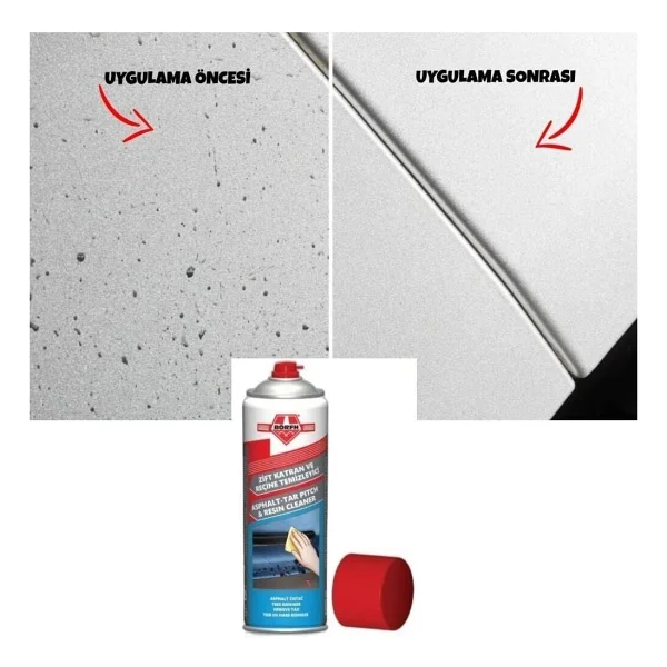 Börfh Zift Katran Temizleyici Sprey 500 ml - Araç Kaporta, Plastik ve Cam İçin Leke Çıkarıcı - Görsel 2