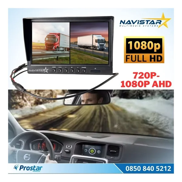 Kayıtlı 9 İnç İkiye Bölen 2 Kanal Split Ahd 1080P/720P Destekli 4 Pin 256 Gb Sd Destekli Monitör - Görsel 3