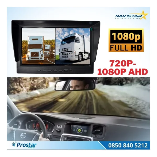 Kayıtlı 7 İnç İkiye Bölen 2 Kanal Split Ahd 1080P/720P Destekli 4 Pin 256 Gb Sd Destekli Monitör - Görsel 3
