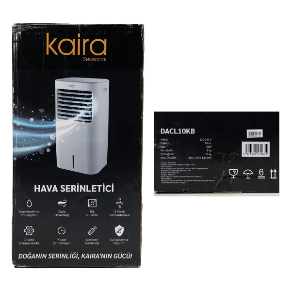 Kaira DACL10KB Uzaktan Kumandalı Hava Soğutucu - Görsel 6