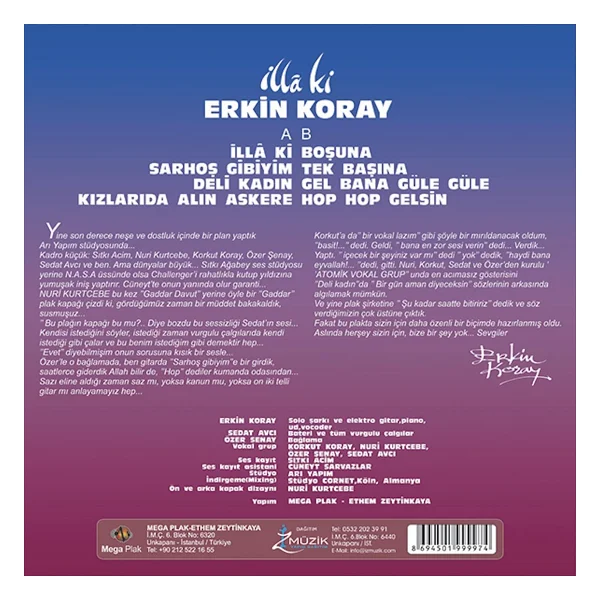 Erkin Koray - İlla ki Plak - Görsel 2