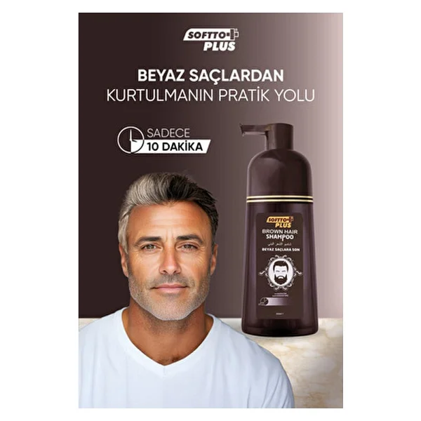 Softto Plus Koyu Kestane Şampuan 10 Dakikada Beyaz Kapatma Etkisi 350 ml Amonyaksız - Görsel 4