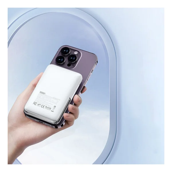 Wiwu Gentleman Wi-P011 Beyaz 10000 mAh Kablosuz Hızlı Şarj Powerbank - Görsel 7