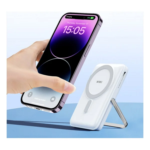 Wiwu Gentleman Wi-P011 Beyaz 10000 mAh Kablosuz Hızlı Şarj Powerbank - Görsel 8