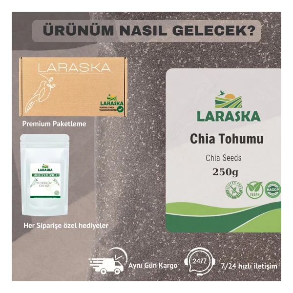 Laraska Chia Tohumu Chia Seeds 250 gr - 1 Adet - Görsel 5