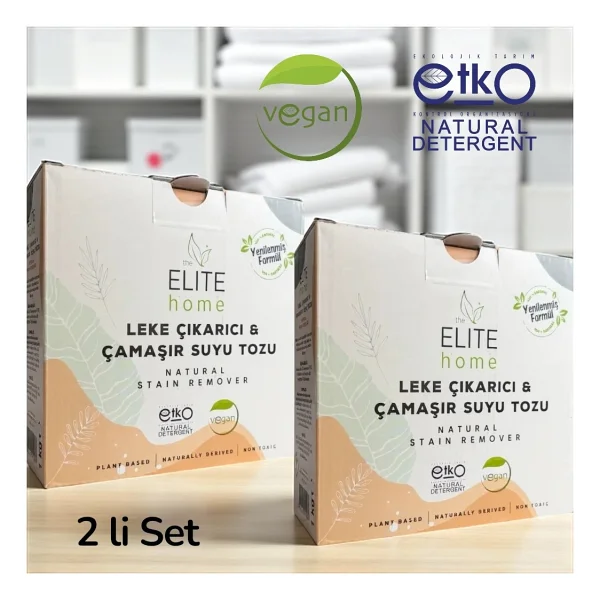 The Elite Home Doğal Oksijen Bazlı Leke Çıkarıcı Toz - Vegan Sertifikalı - Beyazlar ve Renkliler İçin - 2000 g ( 1 kg x 2 adet ) - Görsel 7