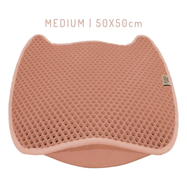 Cattie Taraklı Model Kum Toplayıcı Fonksiyonel Kedi Paspası Pink - Kedi Model M Boy 50-50CM - Görsel 2