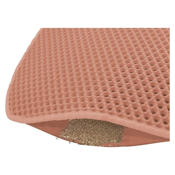 Cattie Taraklı Model Kum Toplayıcı Fonksiyonel Kedi Paspası Pink - Kedi Model M Boy 50-50CM - Görsel 3