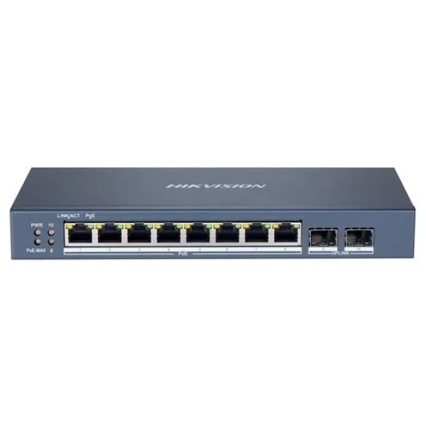 Hikvision DS-3E1510P-SI 8 Port 10/100/1000 Mbps Gigabit PoE Switch - Görsel 2