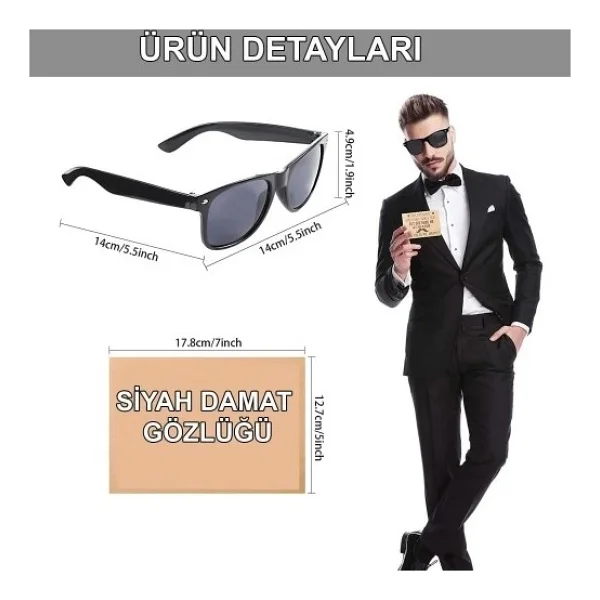 Damat Gözlüğü - Düğün Ve Bekarlığa Veda Partisi Aksesuarı - Görsel 3