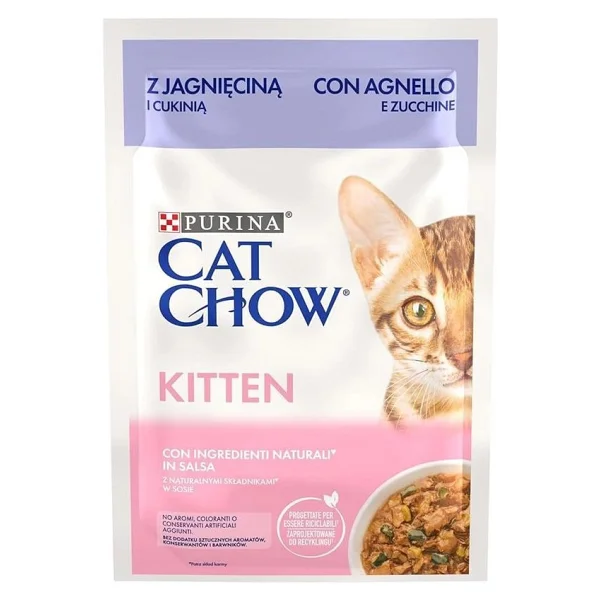 Cat Chow Kitten Kuzu Etli 85 gr 26'lı Yavru Kedi Yaş Maması - Görsel 5