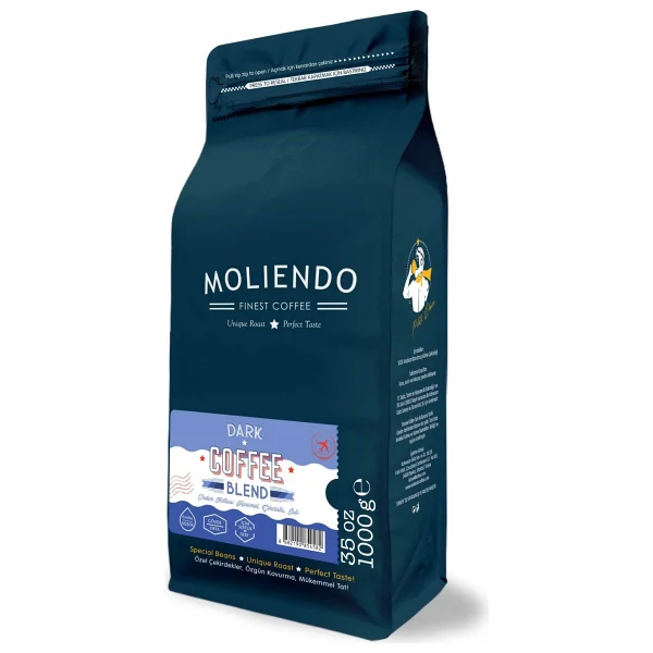 Moliendo Dark Coffee Blend Çekirdek Kahve 1000 gr - Görsel 6