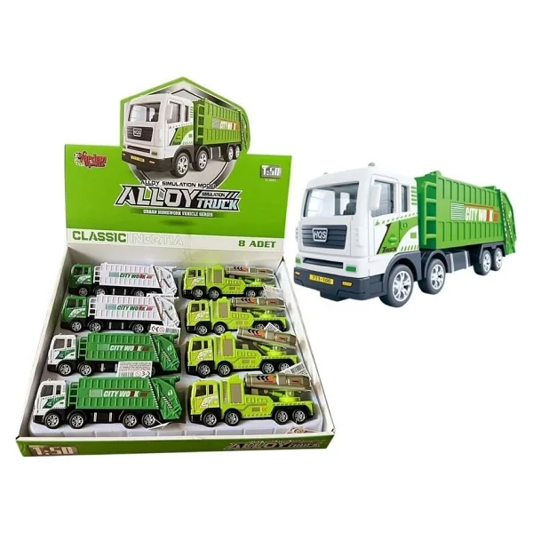 Vardem YH-711-57A Sürtmeli Metal 1:50 Çöp Kamyonu - Görsel 6