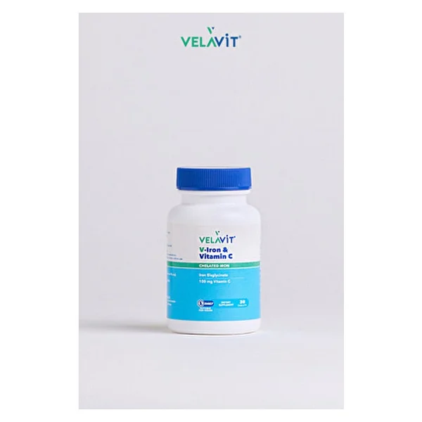 Velavit V-Iron Vitamin C 30 Tablet - Görsel 3