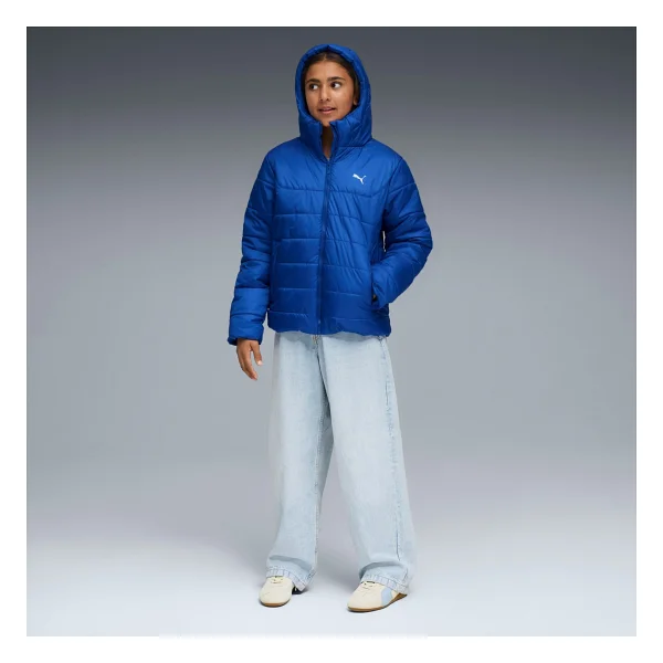 Puma Essentials Hooded Padded Çocuk Lacivert Mont - 8 - Görsel 2