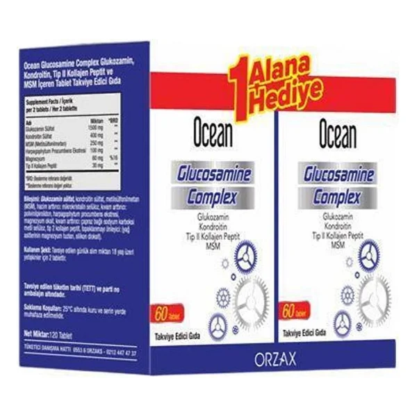 Ocean Glucosamine Complex 60 Tablet 1 Alana 1 Hediye Glukozamin ve Kondroitin İçeren Takviye Edici Gıda - Görsel 2