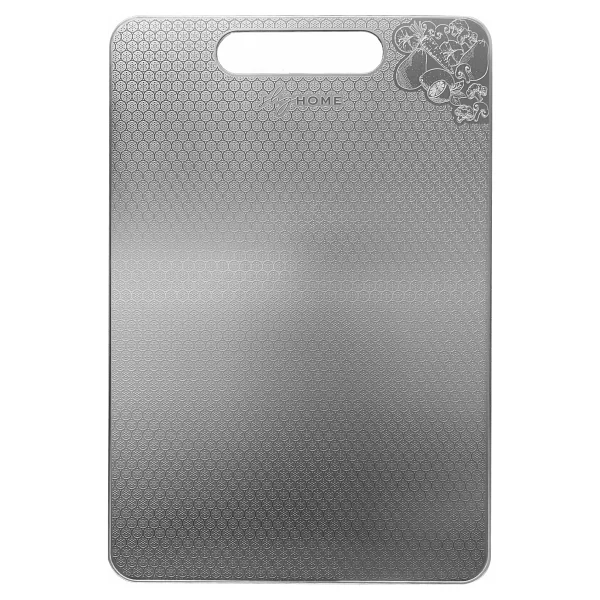Shghome Paslanmaz Çelik Kesme Tahtası Özel Yüzey Işlemeli 1,5 mm Kalınlık, 23 x 34 cm Yıkanabilir, Gıda Temasına Uygun, Hijyenik - 1 Adet - Görsel 4