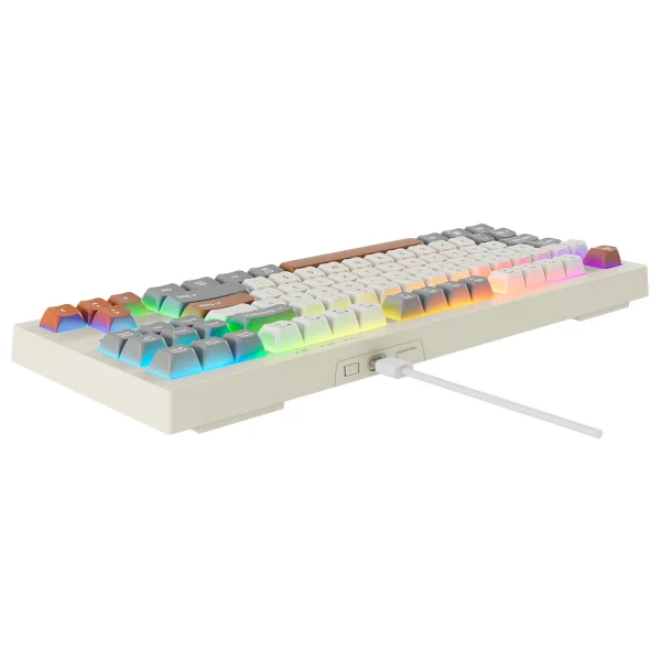 Everest Silent TKL KB-98 Gri-Mavi-Kahverengi Membrane Switch Kablolu Oyuncu Klavyesi - Görsel 4