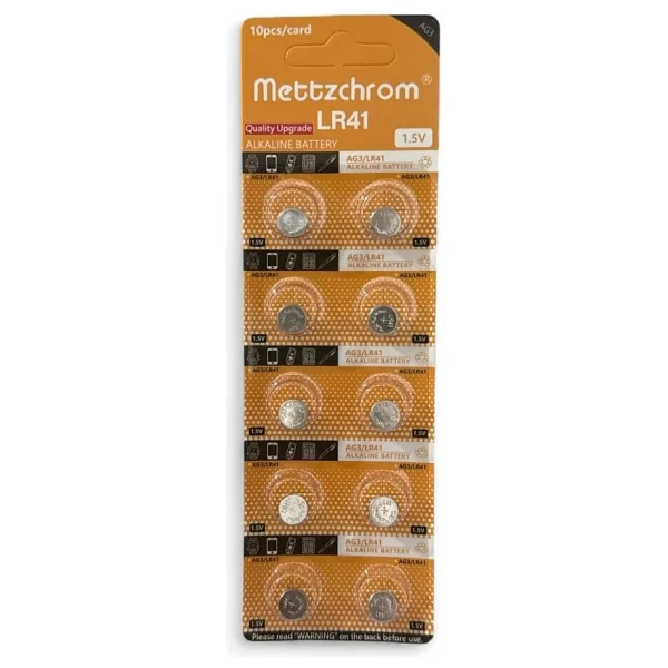 Mettzchrom AG3 LR41 1.5V 10'lu Alkalin Düğme Pil - Görsel 5