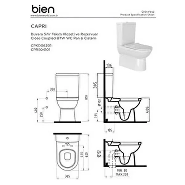 Bien Rico Yavaş Kapanan Beyaz Klozet Kapağı 42,3x35,5 cm Banyo ve Tuvalet İçin - Görsel 4