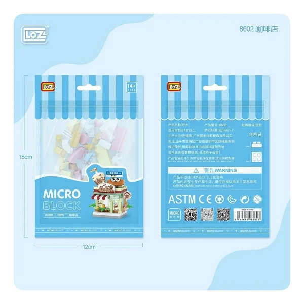 Loz Micro Block Çanta Kahve Dükkanı LZ8602 120 Parça Blok Oyuncak - Görsel 5