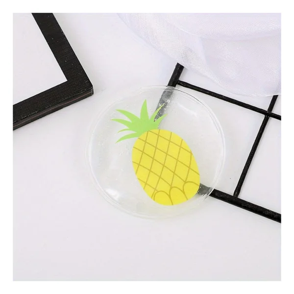 Ananas Desenli Soğuk Sıcak Jel Göz Maskesi Buz Rahatlatıcı Kozmetik Yüz Yogası 2'li Maske - Görsel 4
